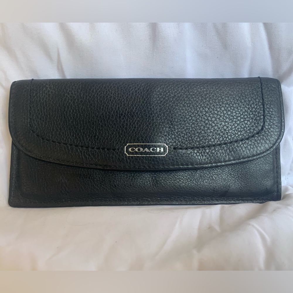 SOLD Coach Black Leather Wallet